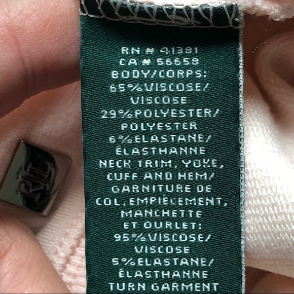 Lauren Ralph Lauren Peach Pink Pullover Large - Picture 10 of 13